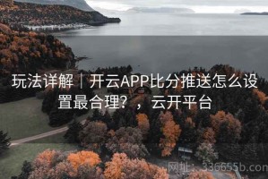 玩法详解｜开云APP比分推送怎么设置最合理？，云开平台