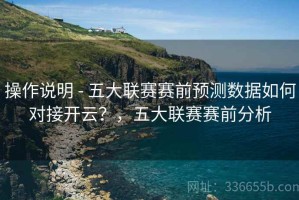 操作说明 - 五大联赛赛前预测数据如何对接开云？，五大联赛赛前分析