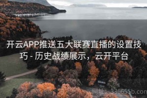 开云APP推送五大联赛直播的设置技巧 - 历史战绩展示，云开平台