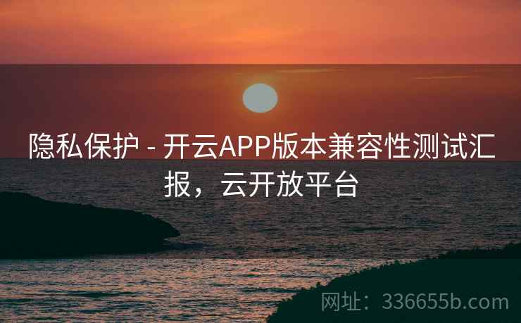 隐私保护 - 开云APP版本兼容性测试汇报,云开放平台 隐私保护 - 开云APP版本兼容性测试汇报,云开放平台